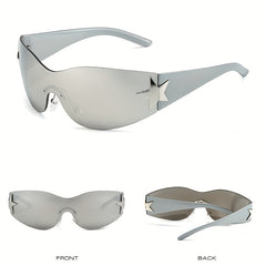 One piece Sunglasses Pentagram UV Protection Sunglasses