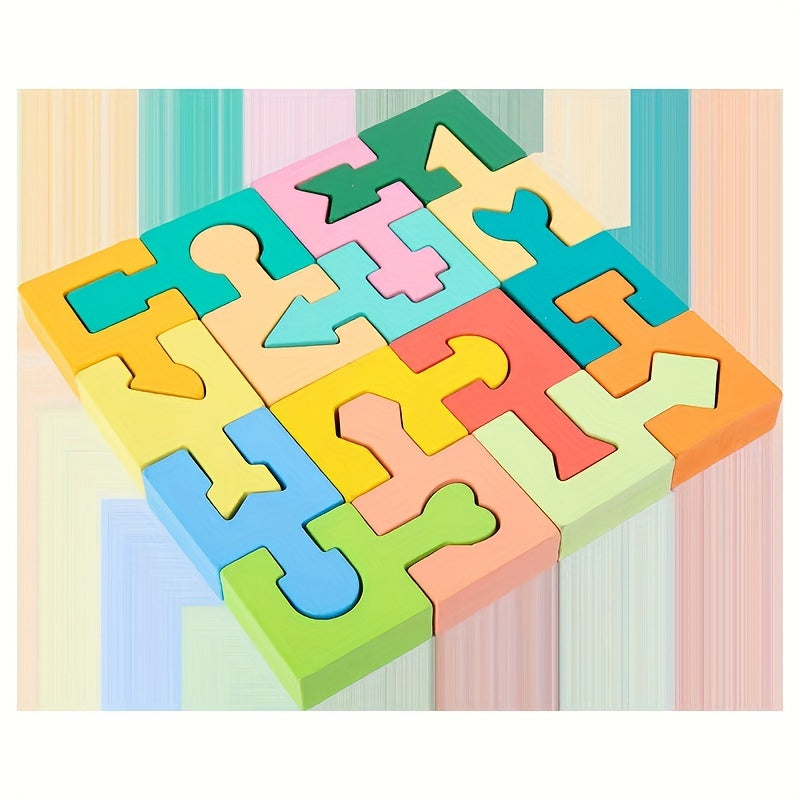 Wooden Geometric Shapes Matching Educational Toy