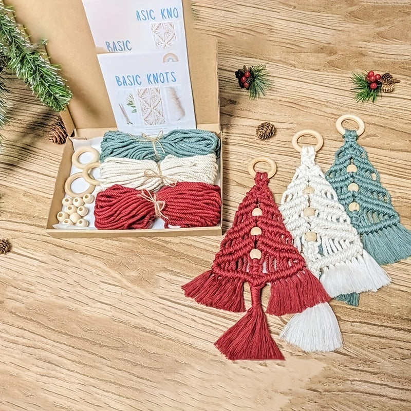 Hand Rope Weaving Christmas Tree DIY Decoration