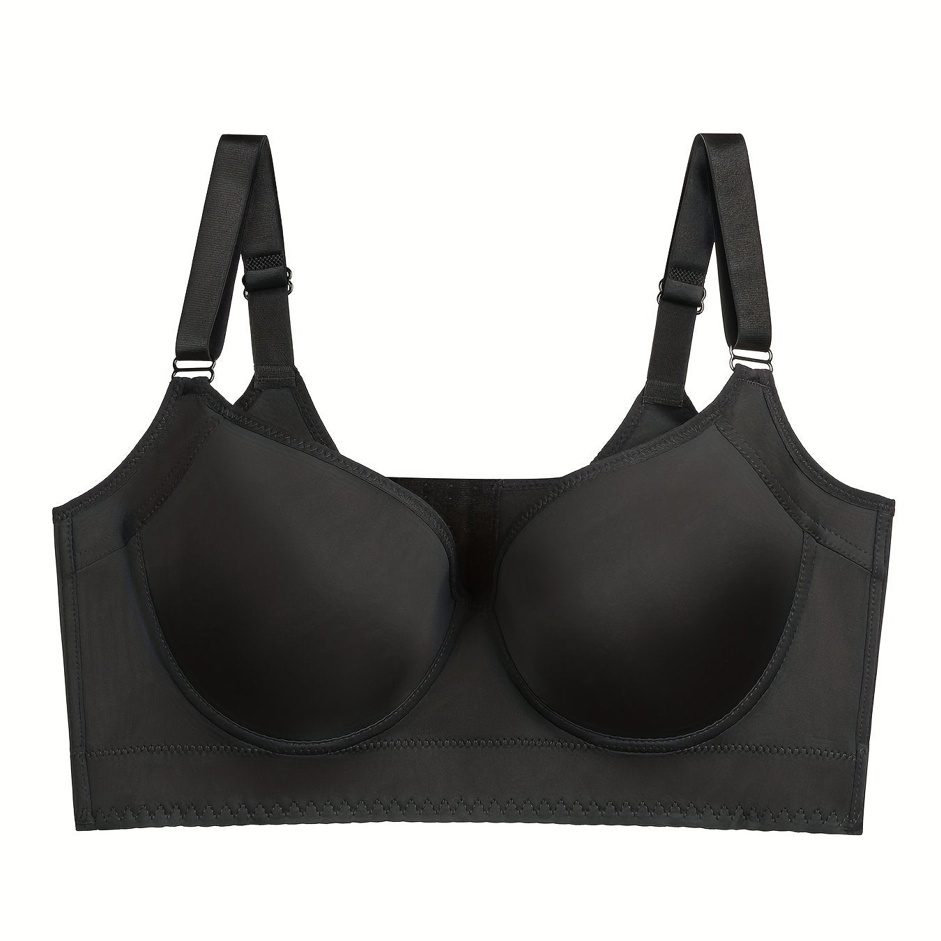 Solid T Shirt Bra Comfy & Breathable Push Up Bra for Women