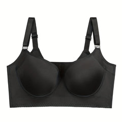 Solid T Shirt Bra Comfy & Breathable Push Up Bra for Women