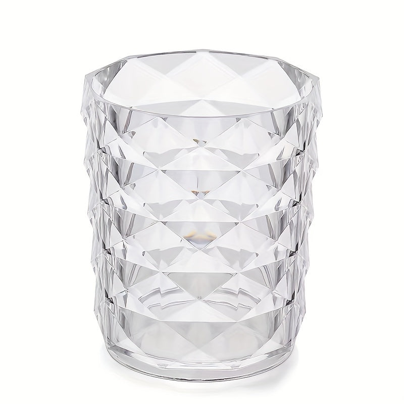 Crystal Pattern Pen Holder Makeup Brush Storage Bucket