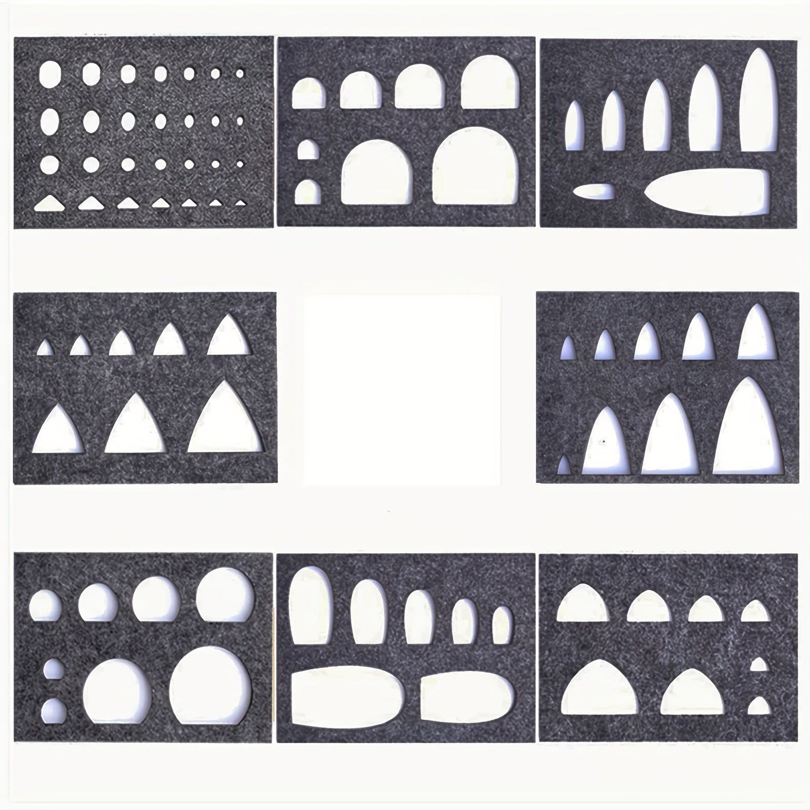 8 Packs Wool Felt Mold Template Kits for Plush Toy Craft