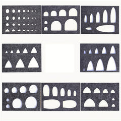 8 Packs Wool Felt Mold Template Kits for Plush Toy Craft