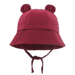 Cute Baby Rabbit Ears Bucket Hat for Sun Protection