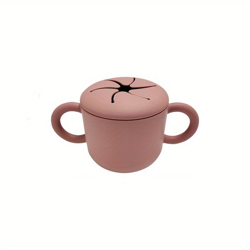 Silicone Spill-Proof Snack Cup for Toddlers, Kids - Non-Spill Cereal Keeper