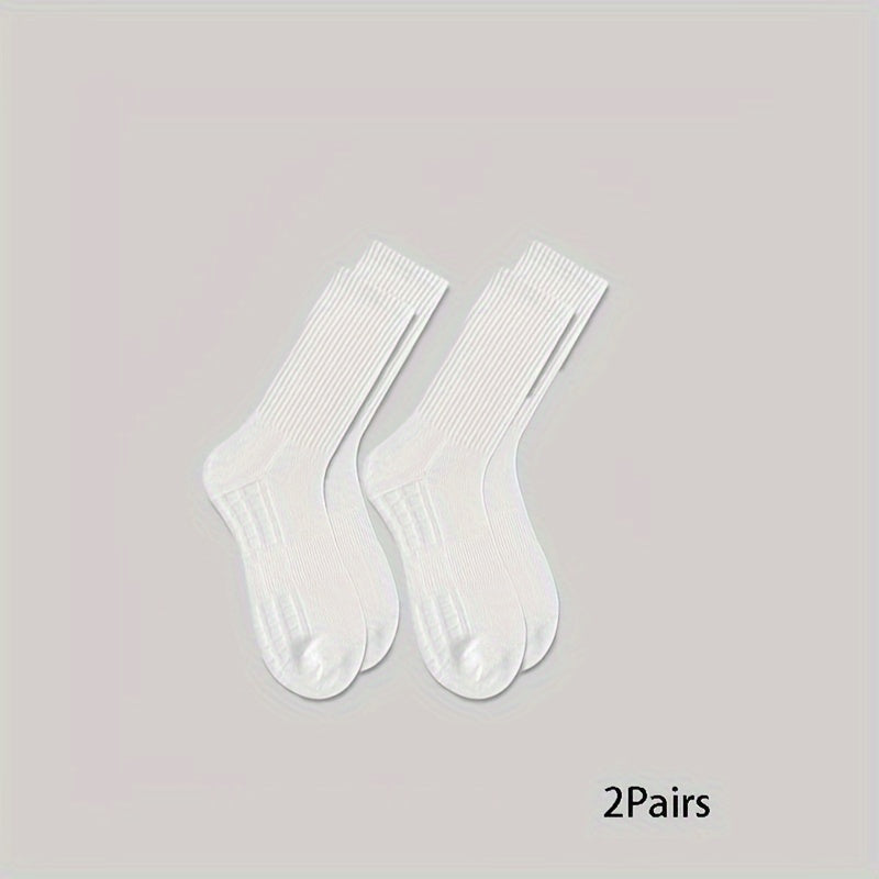 5 Pairs Men's Crew Socks Comfy Casual Unisex Outdoor All Seasons