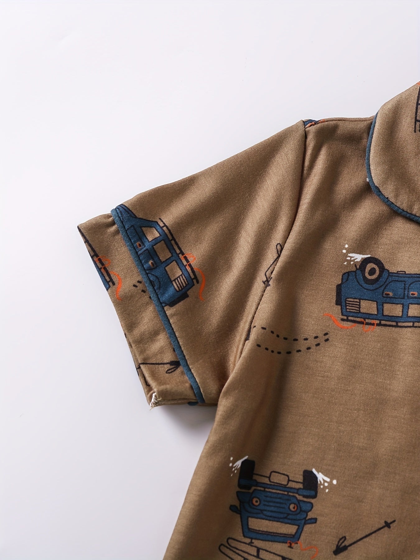 Boys 2pcs Car Print Lounge Wear Set