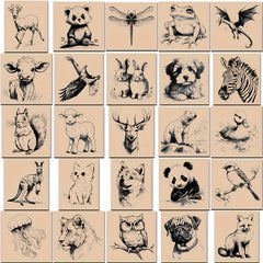 50pcs Retro Animal Sketch Graffiti Stickers for Phone Cases Notebooks Helmets
