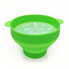 Silicone Popcorn Bowl Microwave Folding Bucket Heat-resistant Large With Lid