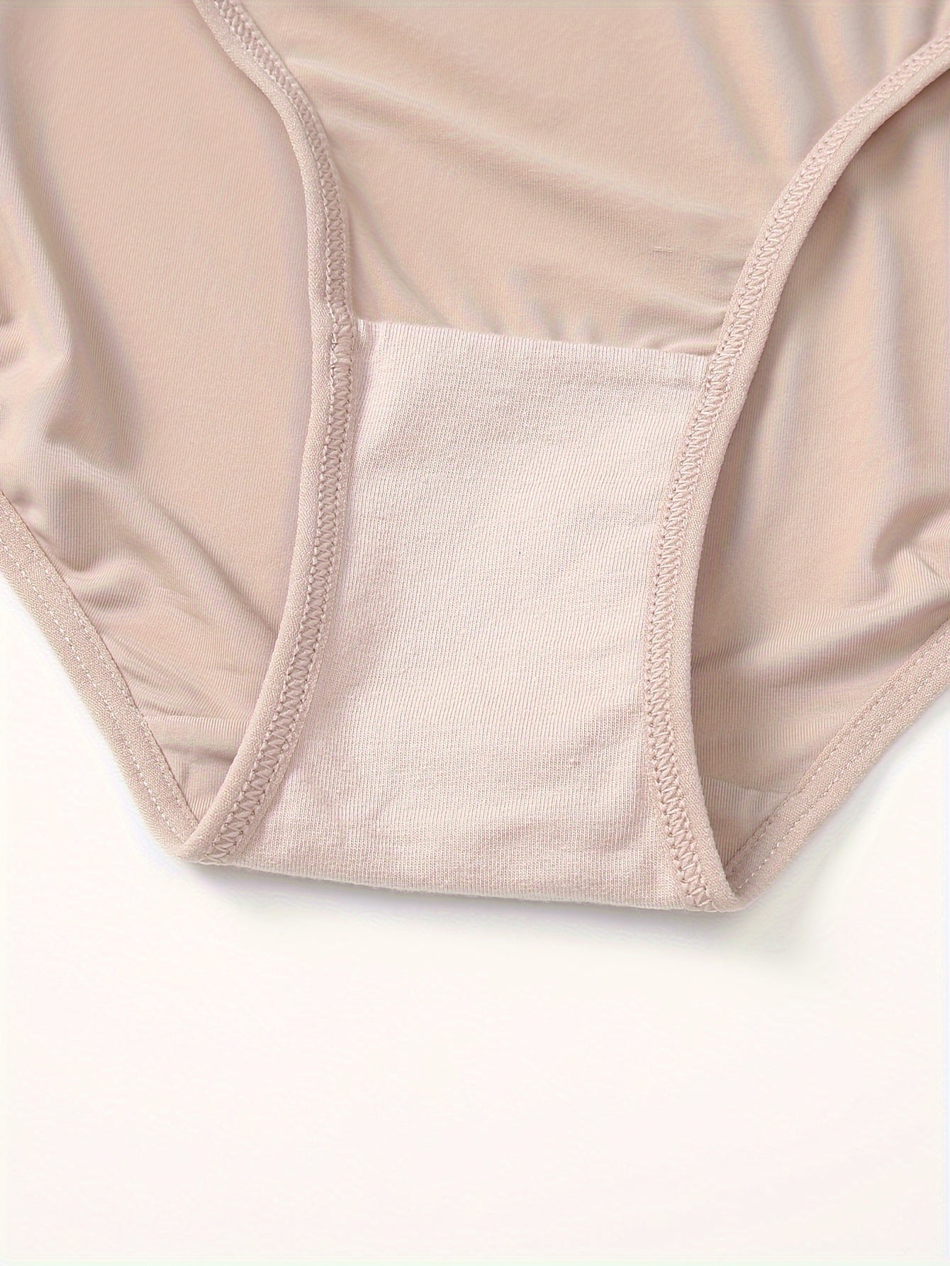 6 Pack Plus Size Panties Set Women's Plus Solid Soft Comfort Medium Stretch Brie