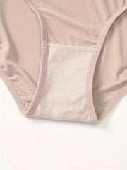 6 Pack Plus Size Panties Set Women's Plus Solid Soft Comfort Medium Stretch Brie