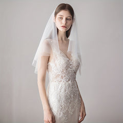 Double Layer Veil With Comb Bridal Veil Wedding Headdress Accessories