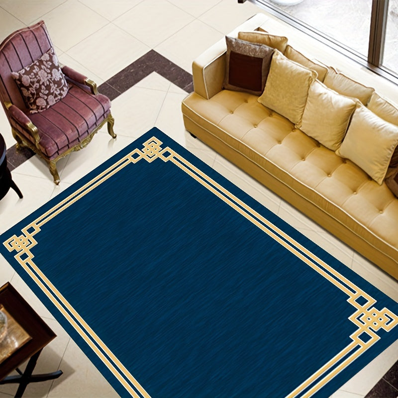 Geometric Non Slip Rug Soft Faux Sheepskin Floor Mat