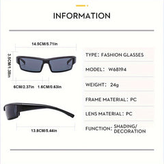Retro Square Frame Sports Sunglasses UV Filter Strong Frame Comfortable