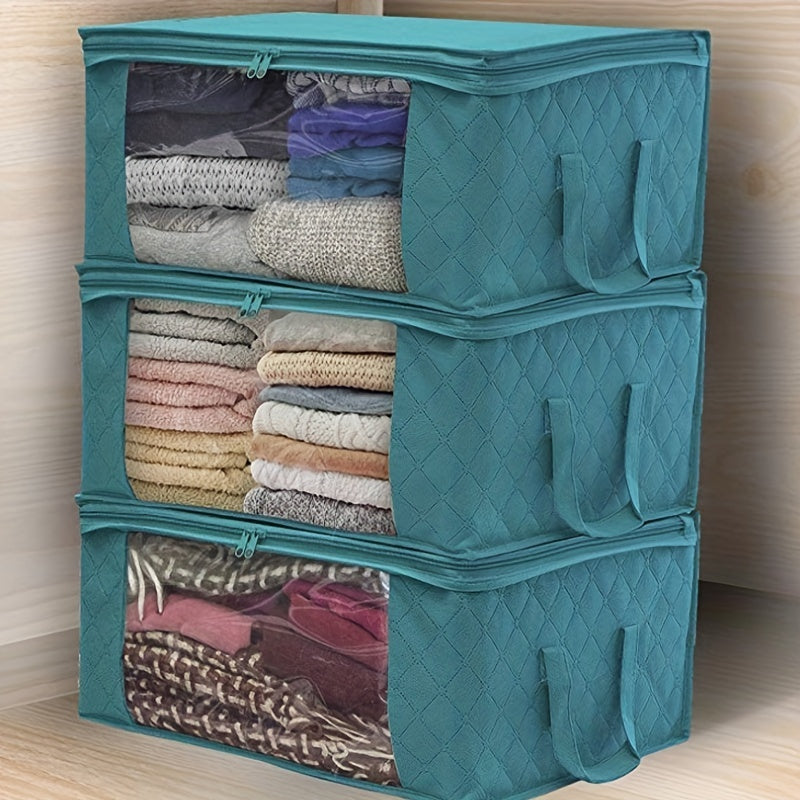 Non Woven Wardrobe Storage Bag Quilt Clothing Sorting Box Foldable