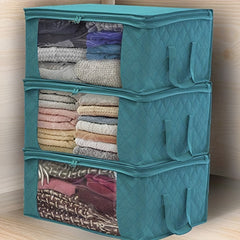 Non Woven Wardrobe Storage Bag Quilt Clothing Sorting Box Foldable