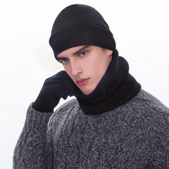 Unisex Beanie Hat Scarf Touchscreen Gloves Set