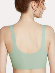 Front Buckle Push Up Bra Wireless Comfort Breathable Lingerie