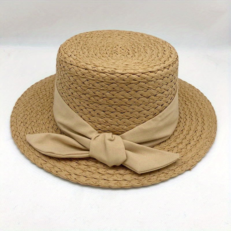 Kids Beach Vacation Sun Hat French Paper Grass Straw Hat Girl's Sun Hat
