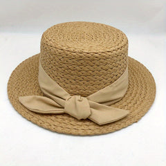 Kids Beach Vacation Sun Hat French Paper Grass Straw Hat Girl's Sun Hat