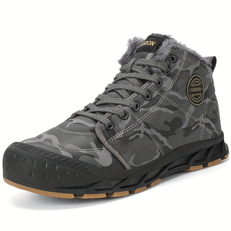 Men's Snow Boots Winter Thermal Shoes Windproof Hiking Boots