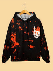 Halloween Skeleton Graphic Long Sleeve Hooded Sweatshirt Women's Sports Hoodie