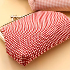 Girls Plaid Coin Purse Clutch Bag Vintage Coin Purse Bag Key Bag