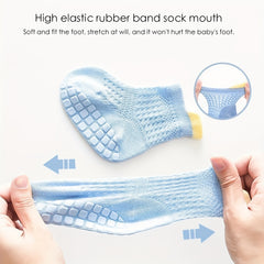 6 Pairs Baby Girls Mesh Crew Socks 1-3 Years