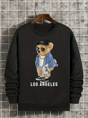 Bear Series Print Boys Casual Long Sleeve Sweatshirt