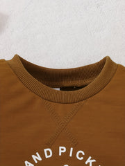 Cute Pumpkin Print Sweatshirt for Toddlers - Fall Top