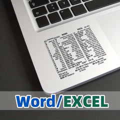 Transparent PVC Excel Shortcut Key Sticker with Adhesive