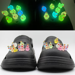16pcs Luminous Duck Shoe Charms for Sandals Clogs - Brighten Your Steps