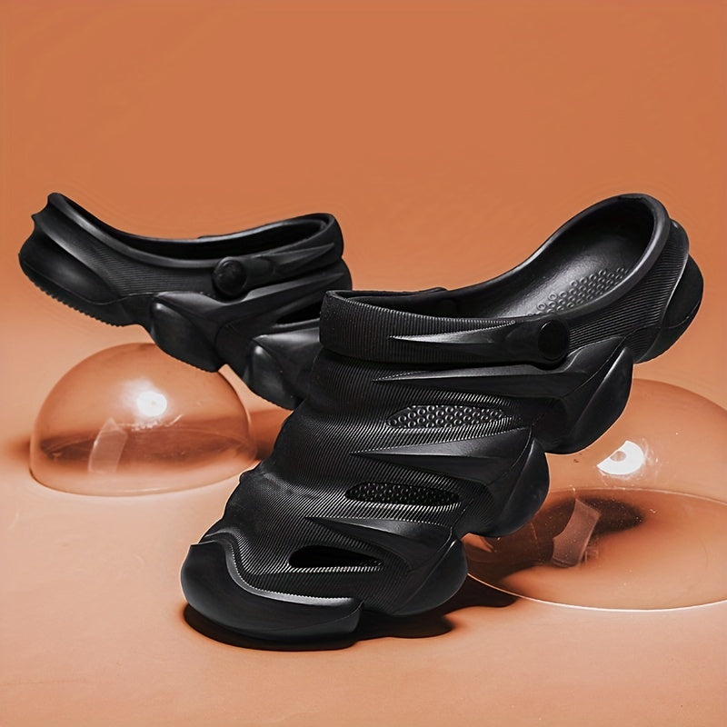 Men's Hollow Out Clogs Slip on Closed Toe Sandals Soft Sole
