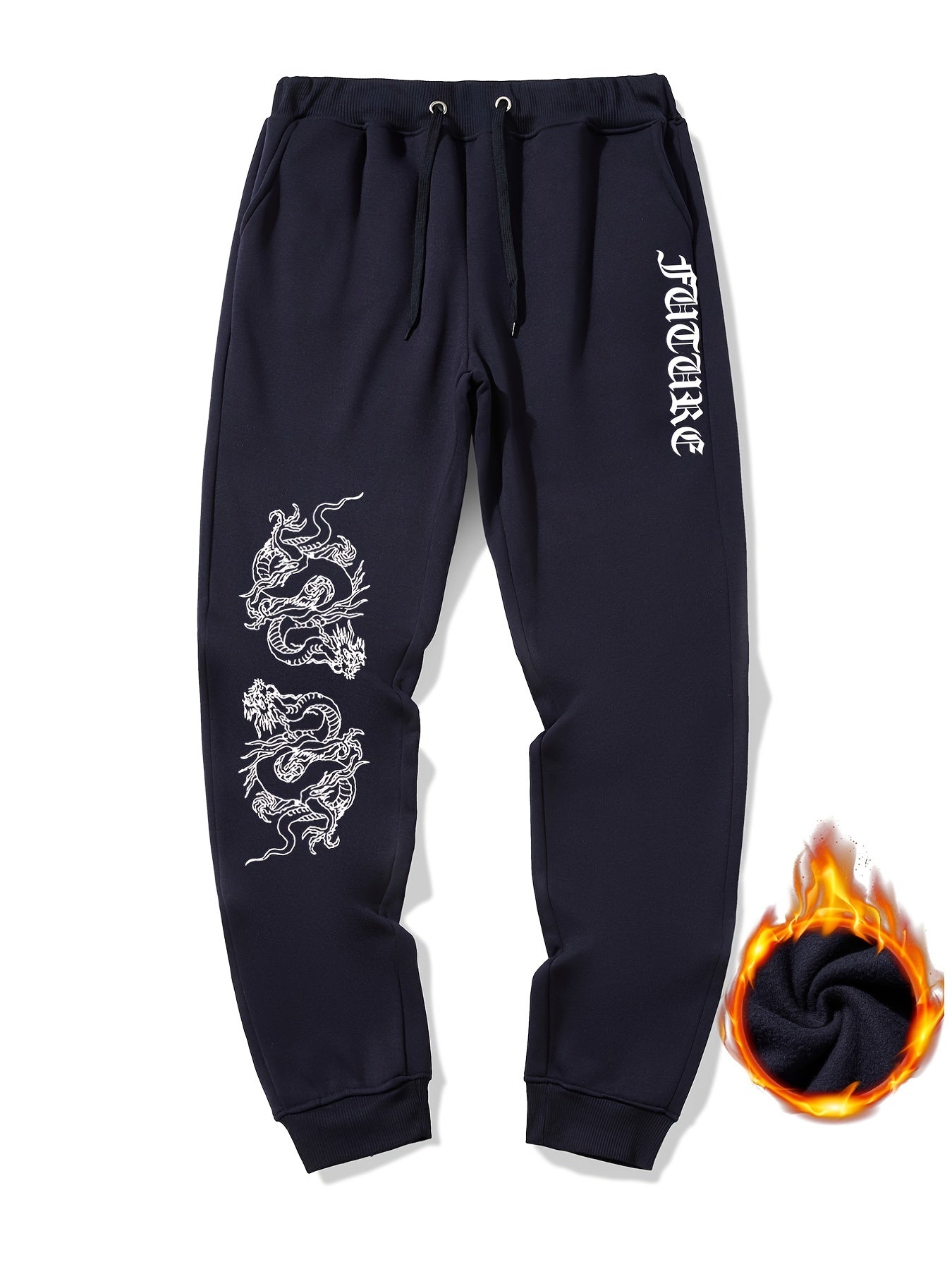 Dragon Print Men's Casual Jogger Sweatpants
