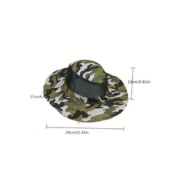 Wide Brim Sun Protection Camouflage Hat for Outdoor Activities