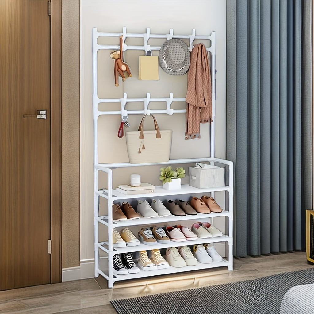 4 Tier Entrance Coat Rack Foyer Shoe Rack