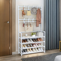 4 Tier Entrance Coat Rack Foyer Shoe Rack