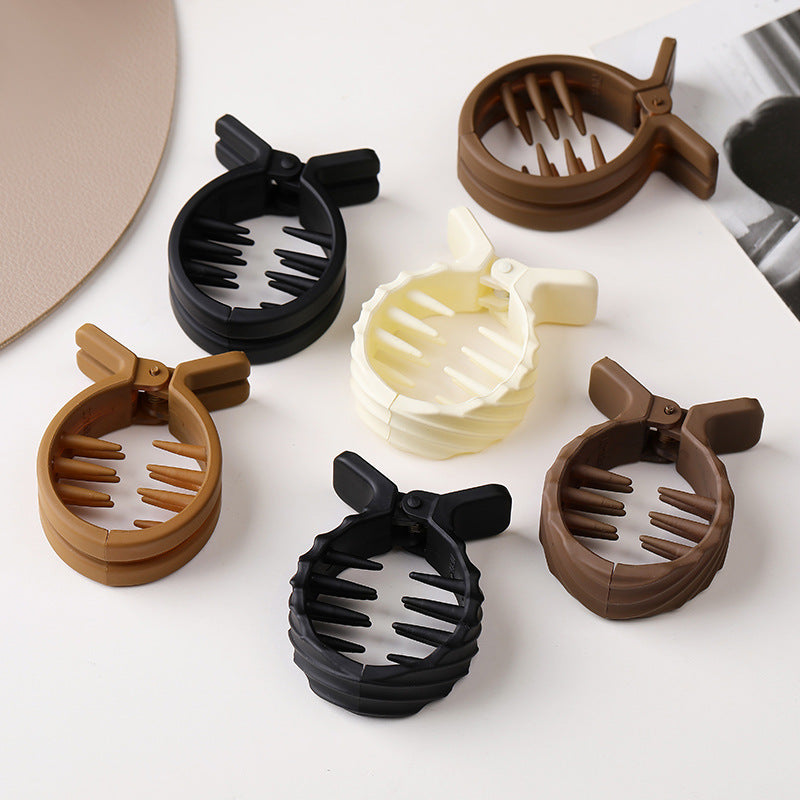 Stripe Bow Hair Claw Cloth Ties Hair Crab Clips for Women and Girls