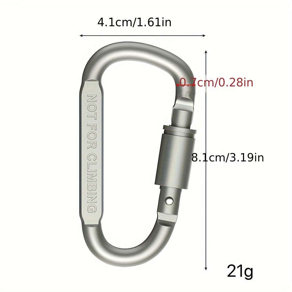 4pcs Thickened D type Mountaineering Buckle for Camping Hiking