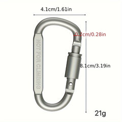 4pcs Thickened D type Mountaineering Buckle for Camping Hiking