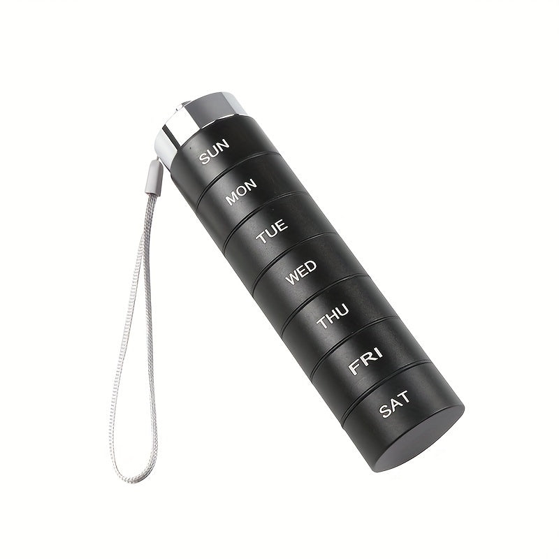 7pcs Metal Pill Organizers Stackable Waterproof Travel Pill Box
