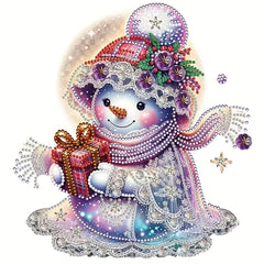 5D Snowman Diamond Painting Bright Drill Decoration Gift