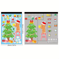 Christmas Decorations Snowman Elk Window Stickers Merry Christmas Window Clings