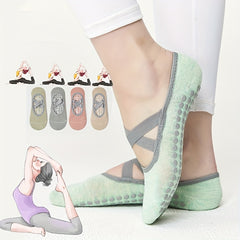Non Slip Cross Strap Yoga Socks for Indoor and Outdoor Activities