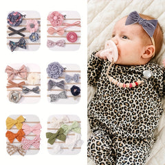 5-Piece Baby Girls Bowknot Headbands, Sweet Hair Accessories