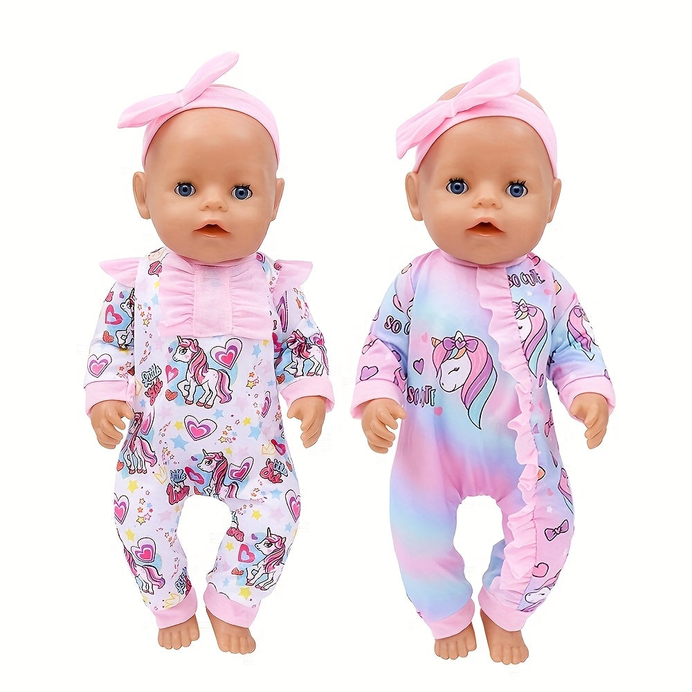 2pcs Doll Clothes Set for 35-56-45 Newborn Baby Dolls