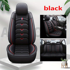 5 Universal PU Leather Car Seat Covers Fully Covering Protect