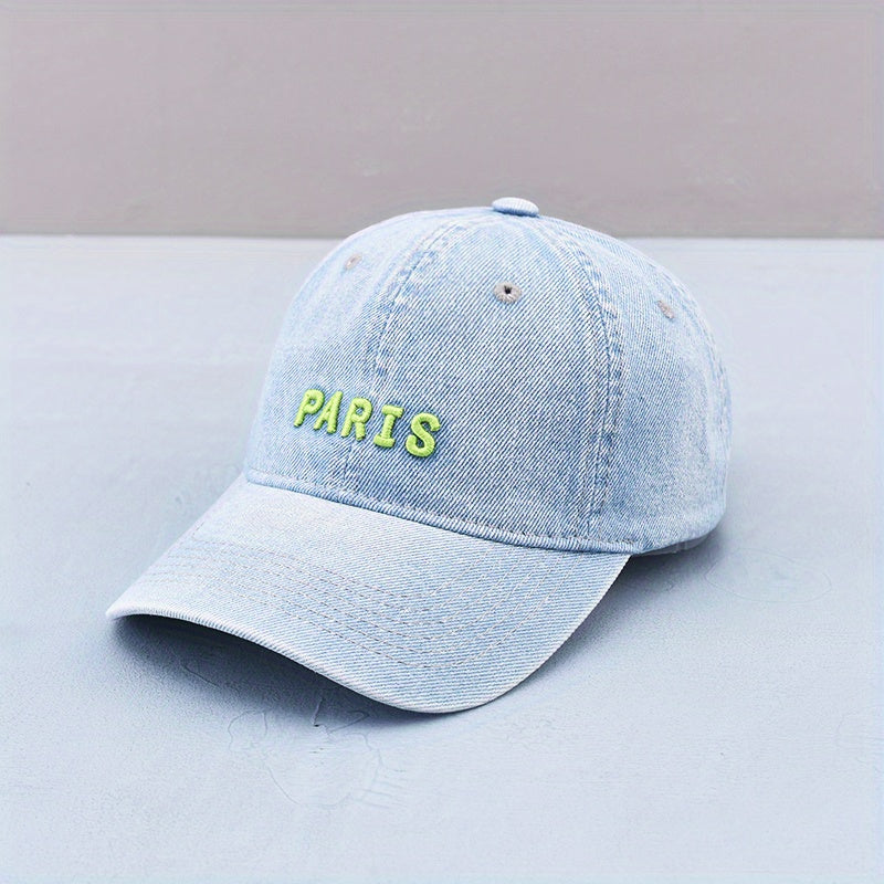 Embroidery Denim Baseball Cap Distressed Dad Hats