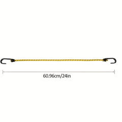 3pcs 8mm Bungee Cord W/ Double J Hooks Heavy Duty Outdoor Stretch Cord